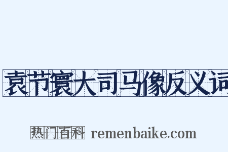 袁节寰大司马像反义词是什么意思的图片